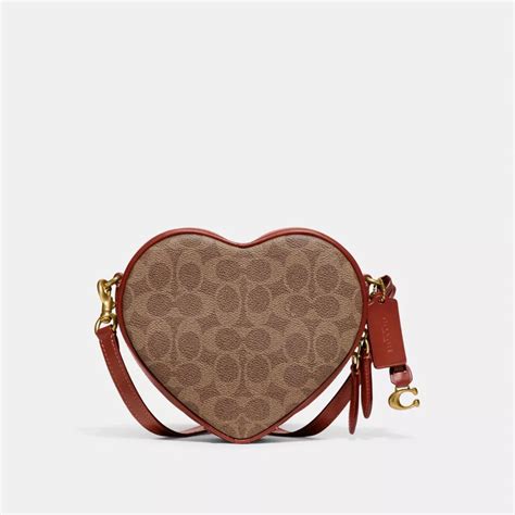 coach bag with heart chain|phone crossbody coach.